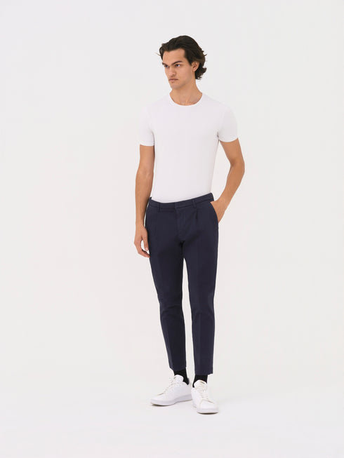 PANTALONE TASCA AMERICA CON PINCES CORTO