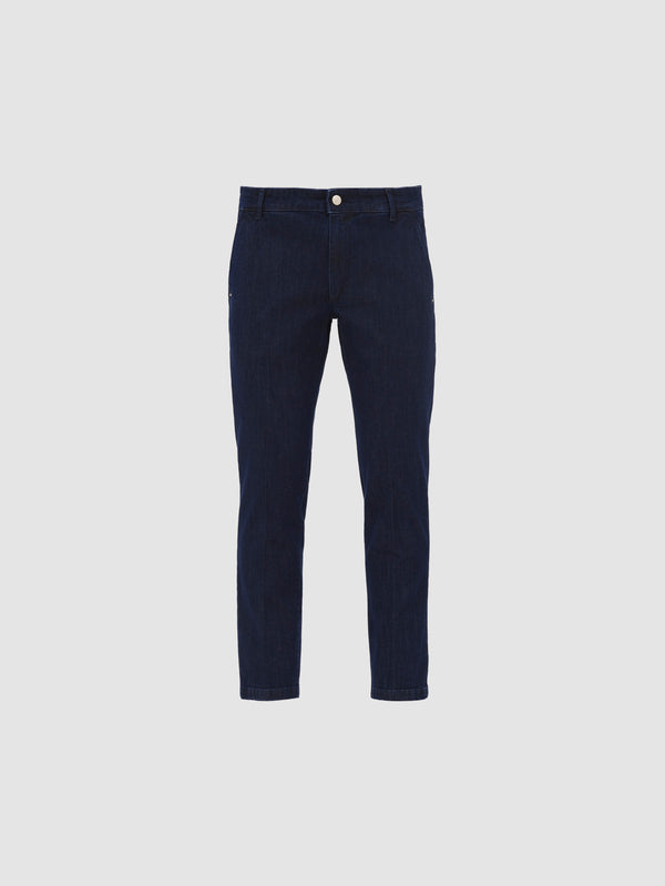 PANTALONE TASCA AMERICA DENIM CON FRISI DIETRO