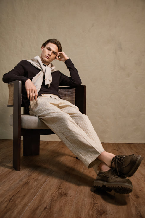 PANTALONE TASCA AMERICA CON PINCES CORTO